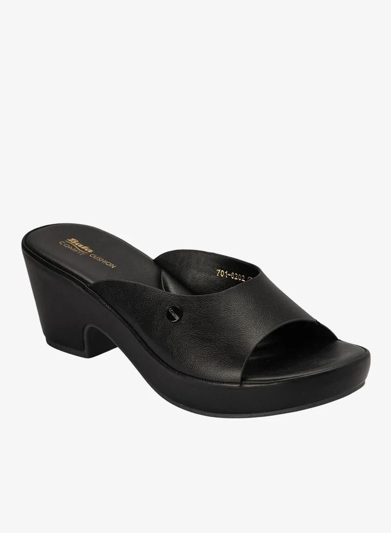 Bata Comfit Solid Block Heel Sandals