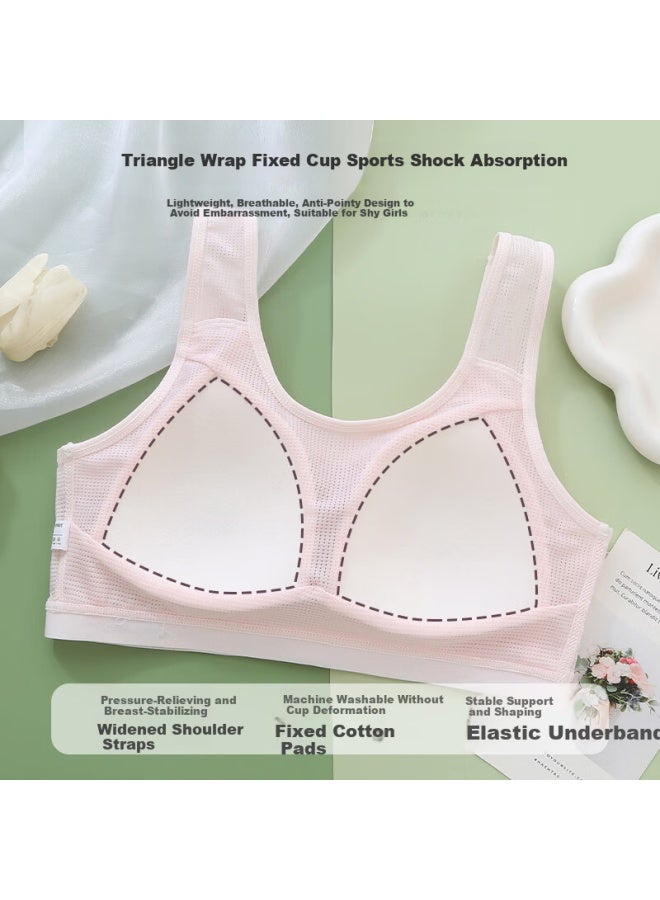 Yalu Girls' Developmental Underwear 10-year-old Thin Mesh Children's Bra Primary School Girls Stage 2 Vest - Image 3