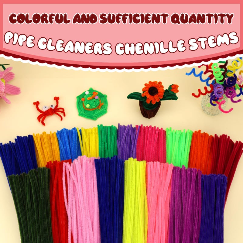 Hssugi Pipe Cleaners  100Pcs Pipe Cleaners Craft Supplies  Wine Red Pipe Cleaners Bulk Fuzzy Sticks For Diy Art And Craft Projects Home Christmas Decoration - Image 5