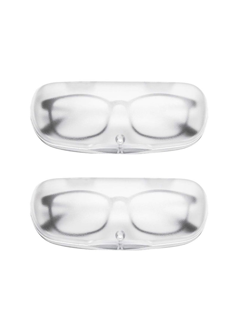 SYOSI Glasses Case, Spectacle Case Box Magnetic Closure, Plastic Translucent Eyeglass Case, Large Glasses Case Concise, Protector Eyeglasses  - Image 1