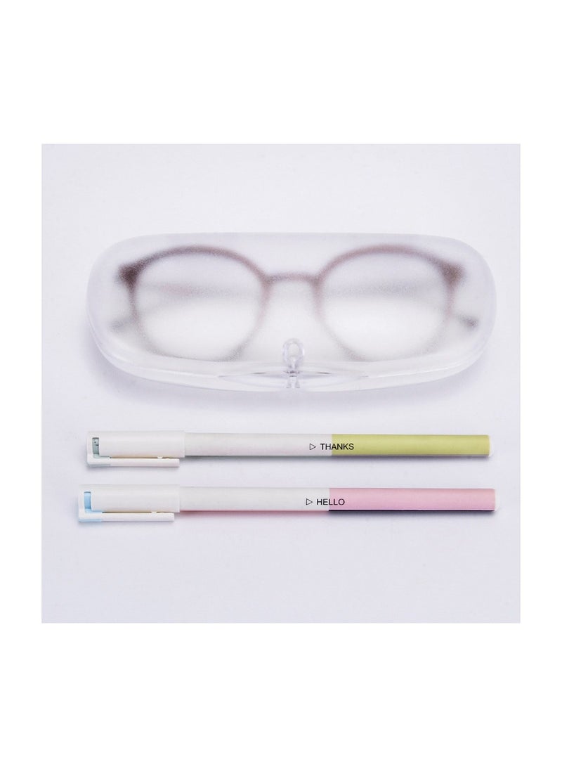 SYOSI Glasses Case, Spectacle Case Box Magnetic Closure, Plastic Translucent Eyeglass Case, Large Glasses Case Concise, Protector Eyeglasses  - Image 3