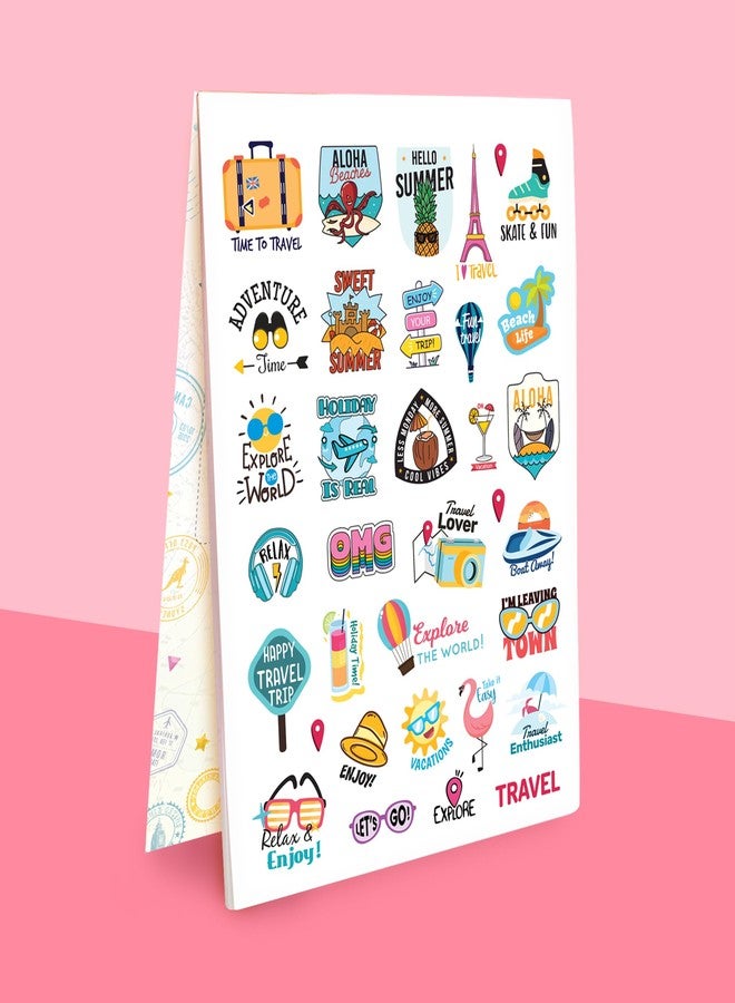 Doodle Sticker Book for Journal with 370+ Travel Stickers | Perfect for Journaling, Scrapbook Projects, Décor & Page Decoration | A5 Book with 10 Pages - Image 3