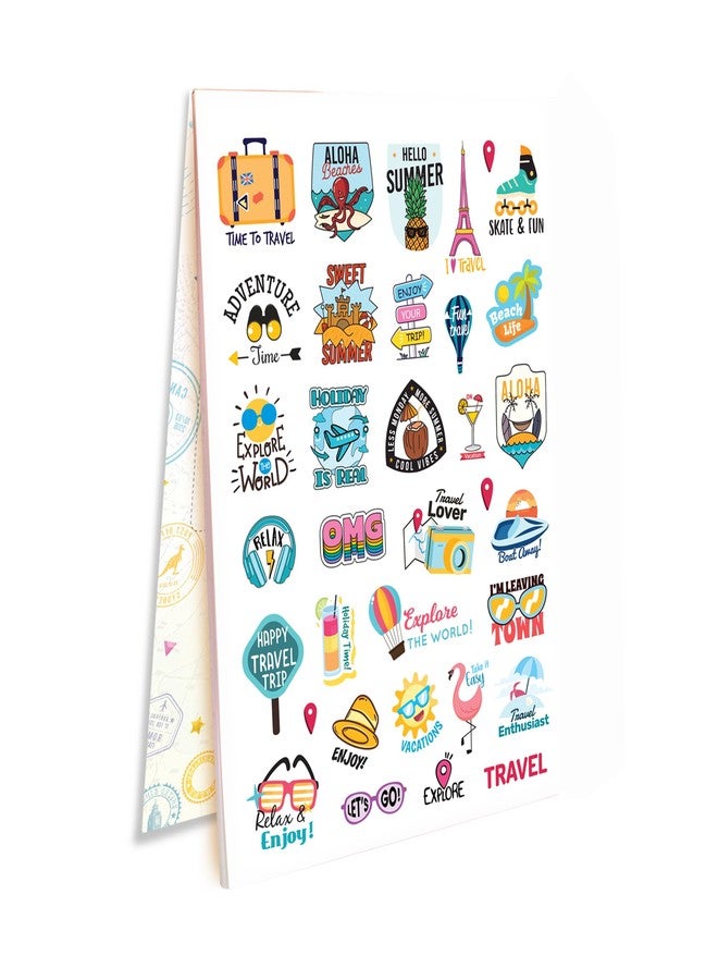 Doodle Sticker Book for Journal with 370+ Travel Stickers | Perfect for Journaling, Scrapbook Projects, Décor & Page Decoration | A5 Book with 10 Pages - Image 1