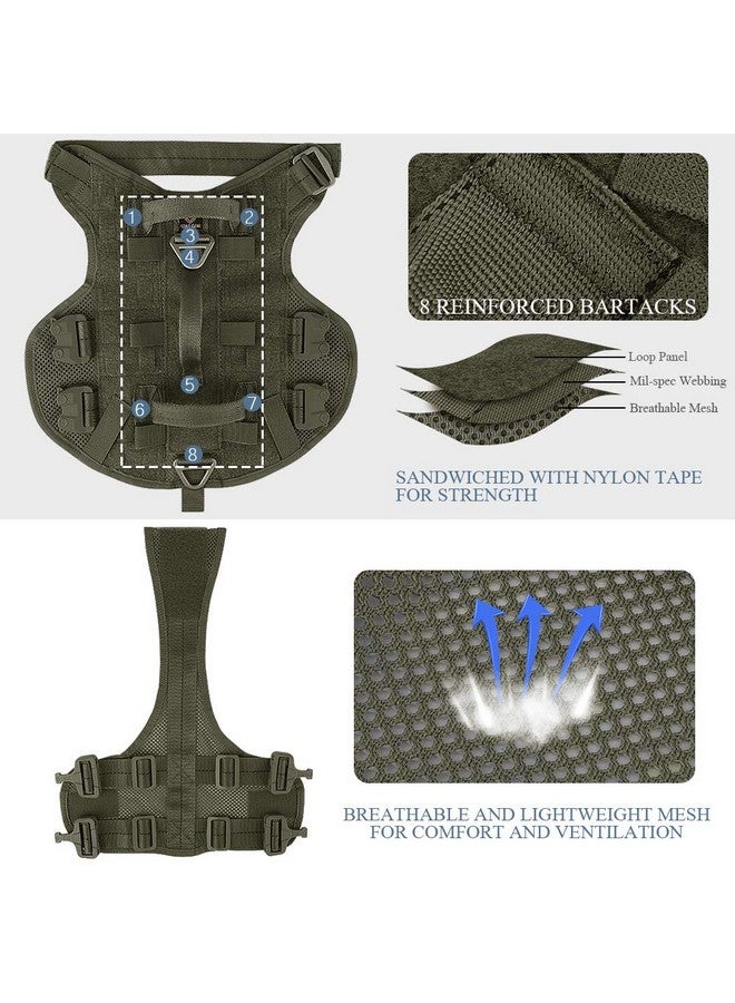 PETAC GEAR Tactical Dog Harness No Pull for Large Working Dogs Military Dogs Vest Police Service Training Dogs Molle Harnesses with Handle (RG, M) - Image 4