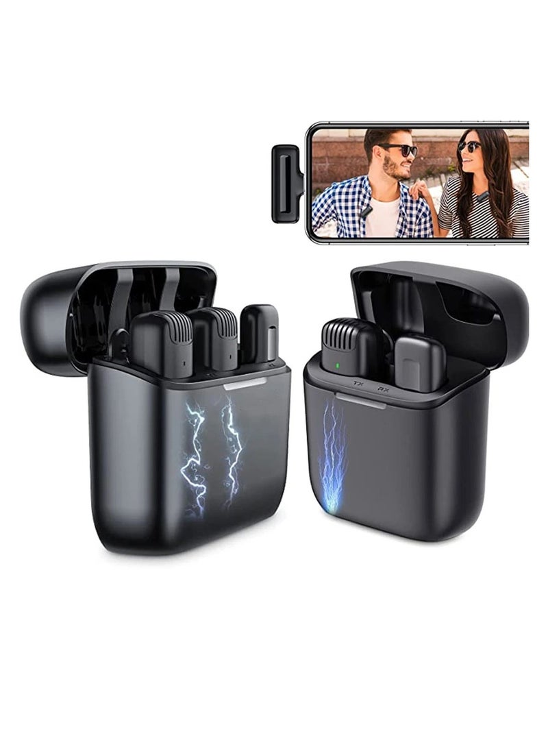 AROAQ Wireless Lavalier Microphone with Charging Case Mini Mic for iPhone Android Tablet and Gaming Live Audio Recording  - Image 3