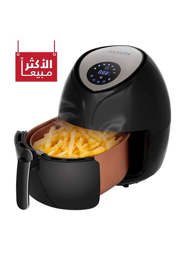 اديسون قلاية هوائية إديسون، 5.5 لتر، 1800 واط - أسود - Image 1