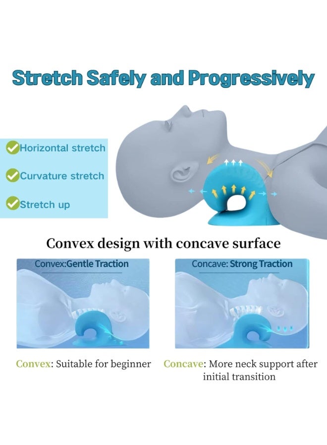 Neck Stretcher Cervical Traction Device for Neck Pain Relief & Shoulder Relaxer, Blue - Image 5