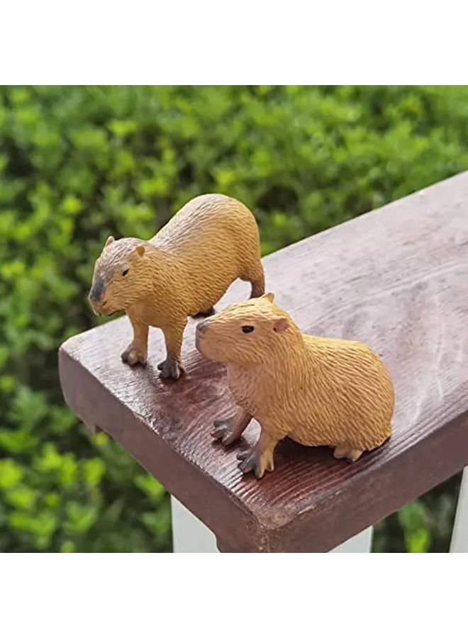 Miniature Capybara Model Creative Home Decoration Fairy Garden DIY Ornament Gift 1pc - Image 2