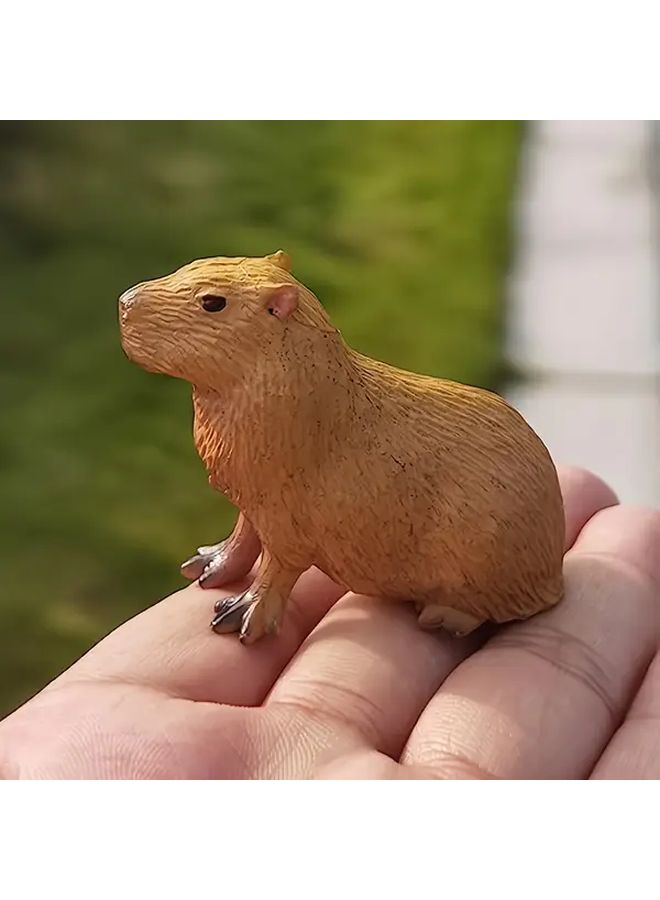 Miniature Capybara Model Creative Home Decoration Fairy Garden DIY Ornament Gift 1pc - Image 3