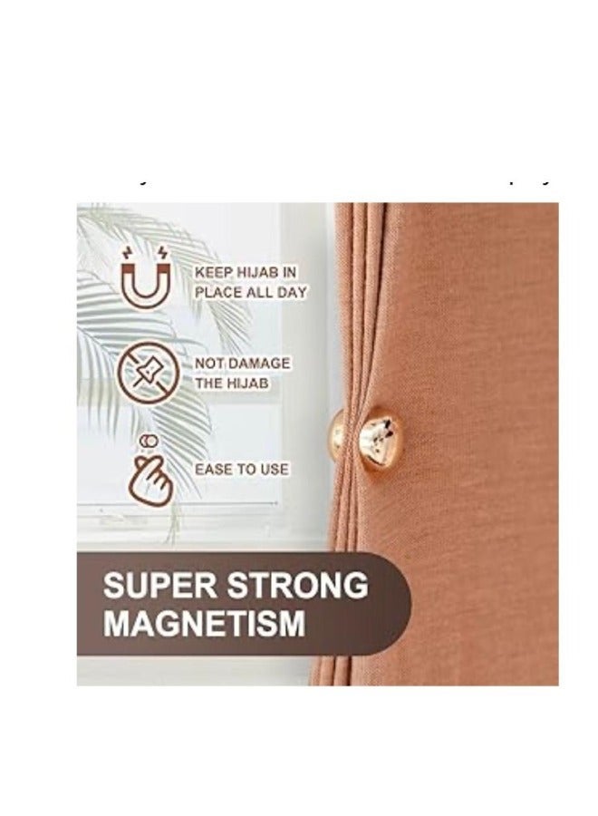 FASHIONEEDA Hijab Pins Magnetic With Strongest Commercial Strength, Hijab Magnets for Women in Hijab Accessories and Pins for Scarf, No Snag Hijab Magnets (Round Shape-Set of 4) - Image 5