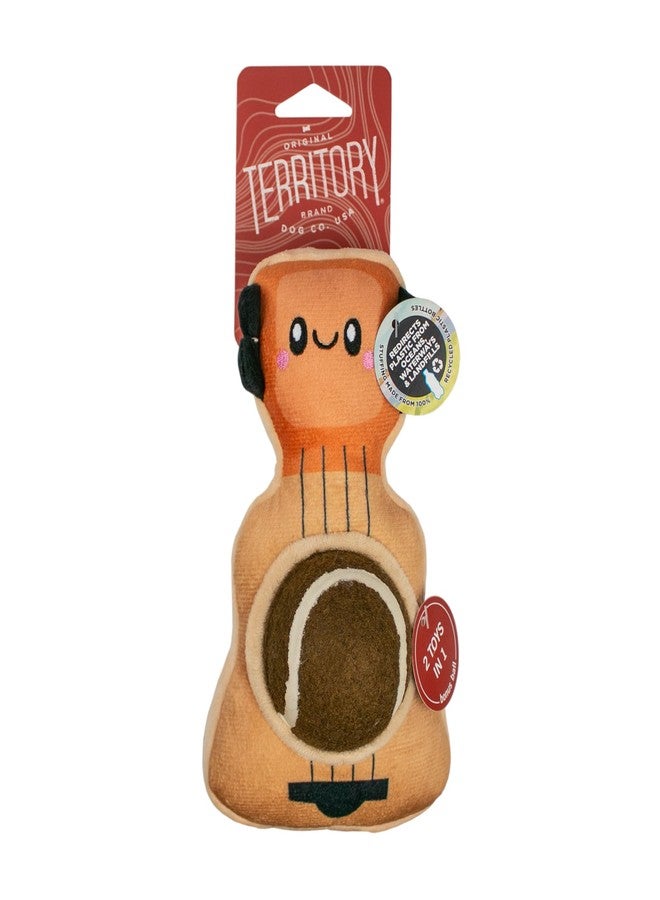 Territory 2 in 1 Plush Squeaker Removable Fetch Ball Dog Toy for Small Medium Large Dogs, Guitar - Image 5