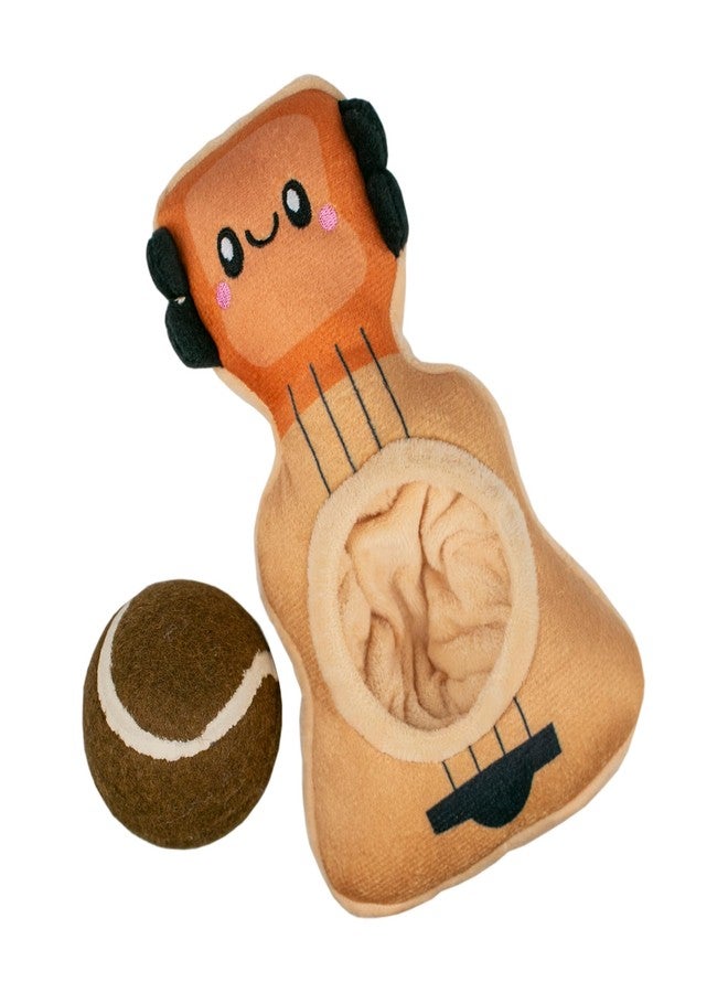 Territory 2 in 1 Plush Squeaker Removable Fetch Ball Dog Toy for Small Medium Large Dogs, Guitar - Image 4