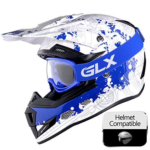 GLX نظارات GLX YH15 المضادة للضباب والمقاومة للصدمات للأطفال والشباب للدراجات الرباعية والدراجات النارية (زرقاء، مقاس واحد) - Image 5