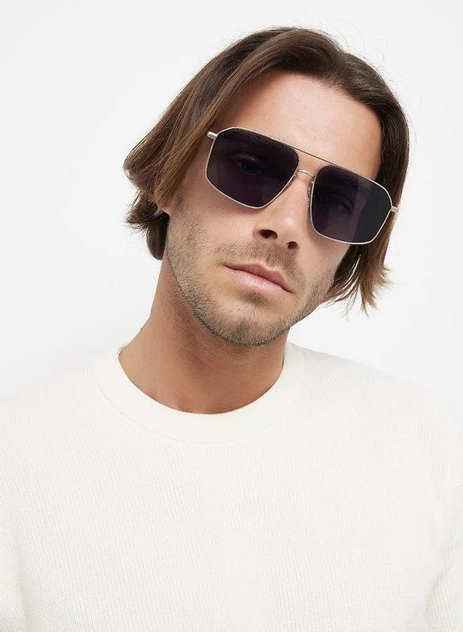 30Sundays  30Sundays ANCIENT,Men Sunglasses, Geometric Sunglasses, UV Protection: UV400 (Silver,Blue) for Men | Best Price UAE