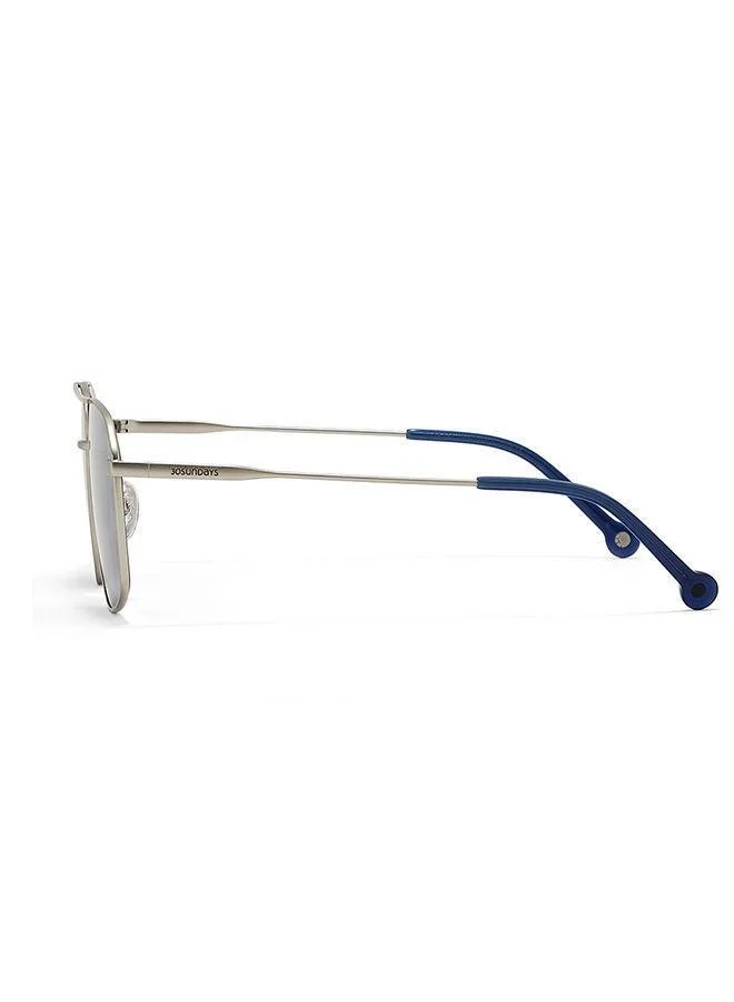 30Sundays  30Sundays ANCIENT,Men Sunglasses, Geometric Sunglasses, UV Protection: UV400 (Silver,Blue) for Men | Best Price UAE