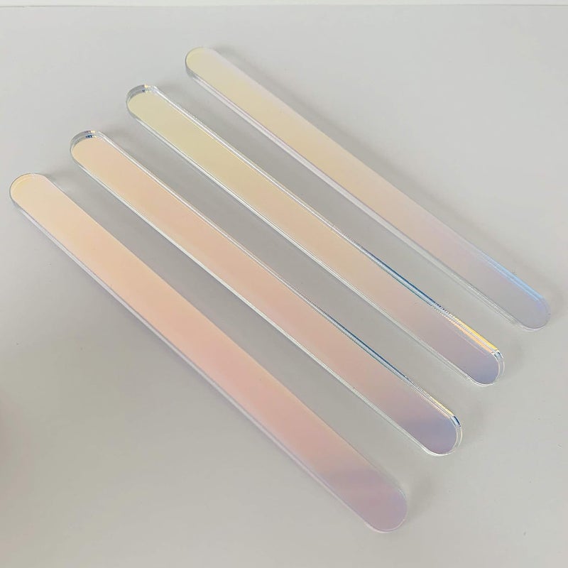 CHENRUI 20 Pcs Acrylic Cakesicle Popsicle Sticks for Ice Creamsicle Candy Apple (Rainbow AB) - Image 5