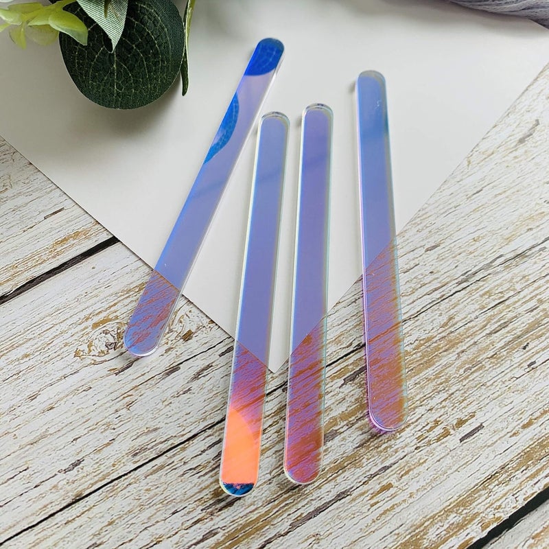 CHENRUI 20 Pcs Acrylic Cakesicle Popsicle Sticks for Ice Creamsicle Candy Apple (Rainbow AB) - Image 2