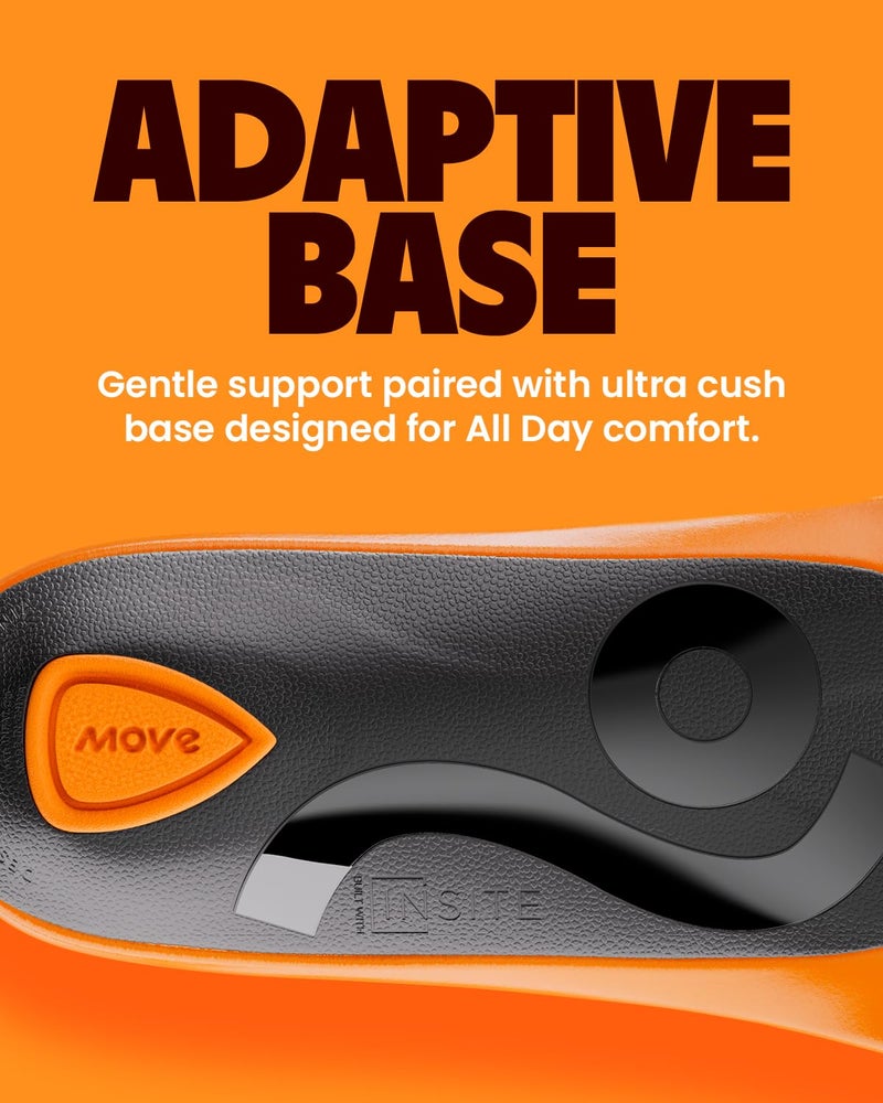 MOVE All Day Comfort Insole - Extra Plush Foam Insole for Stress Reduction on Feet, Knees, Back, Shock Absorbing, Walking, Foot Cushion, Comfort, Arch Support, and Work Boots (M10-10.5/WM11.5-12) - Image 3