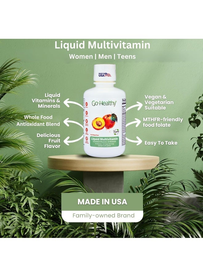Go Healthy Natural Liquid Multivitamin Peach Mango Flavor for Men and Women - Image 2