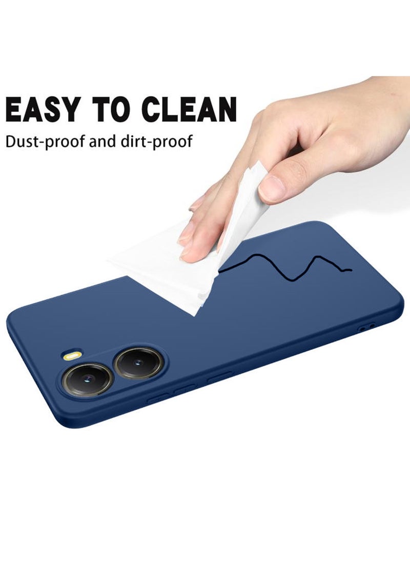 ELTRAZONE Xiaomi Poco X7 Pro 5G 2025 Premium Soft Liquid Silicone Case Cover – Navy Blue, Shockproof, Anti-Scratch, Slim Fit, Full Protection - Image 4