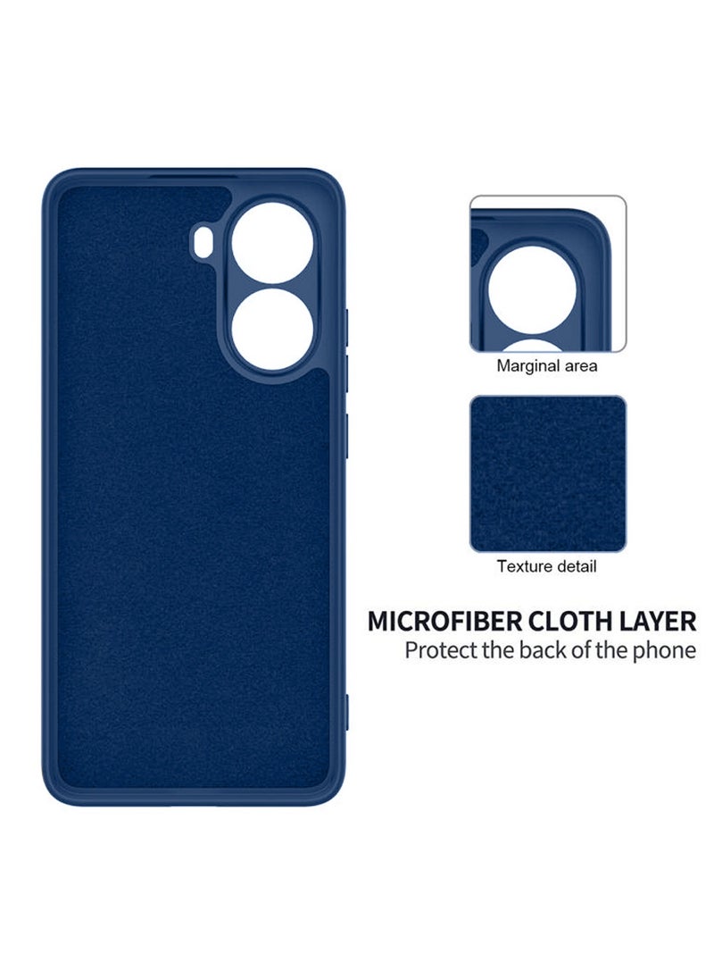 ELTRAZONE Xiaomi Poco X7 Pro 5G 2025 Premium Soft Liquid Silicone Case Cover – Navy Blue, Shockproof, Anti-Scratch, Slim Fit, Full Protection - Image 5