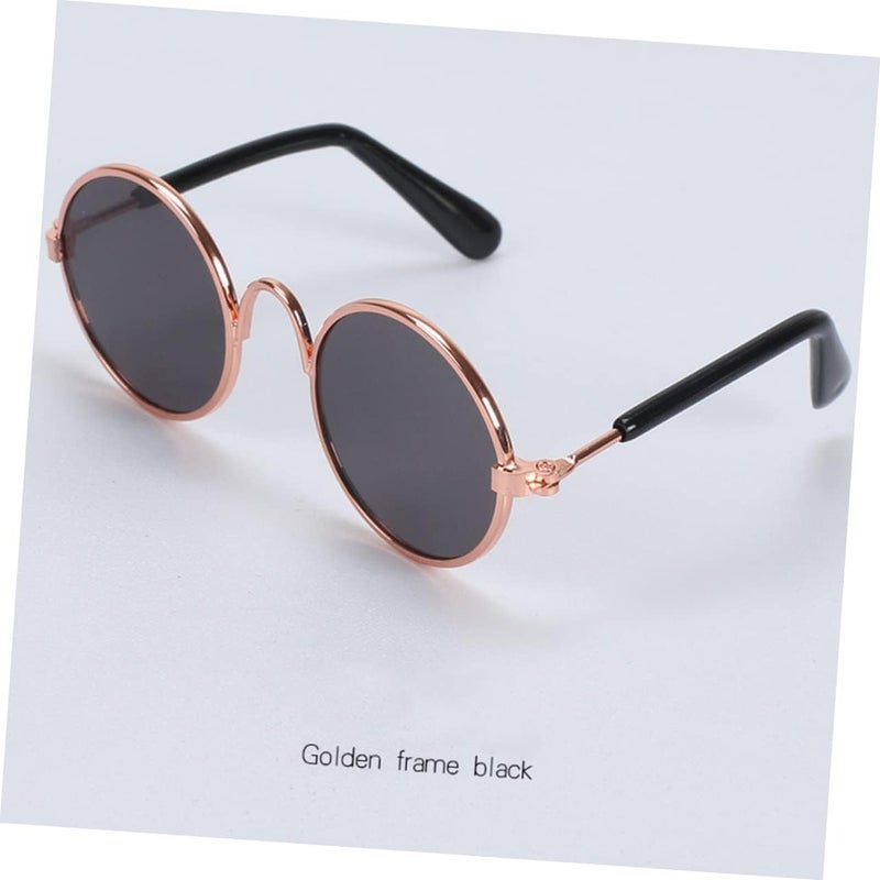 Garneck 6pcs Funny Pet Sunglasses Adorable Eyewear for Dogs Cats Durable Gold Frame for Party Fun Pet Photography Costume Accessory - Image 5