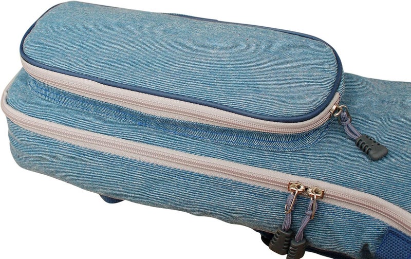 MUSIC FIRST Original Design 15mm Thick Padded Vintage & Retro Jeans Cloth/Denim A & F Style (Standard) Mandolin Gig Bag (Soft Case) Fits Most A Mandolins - Image 5