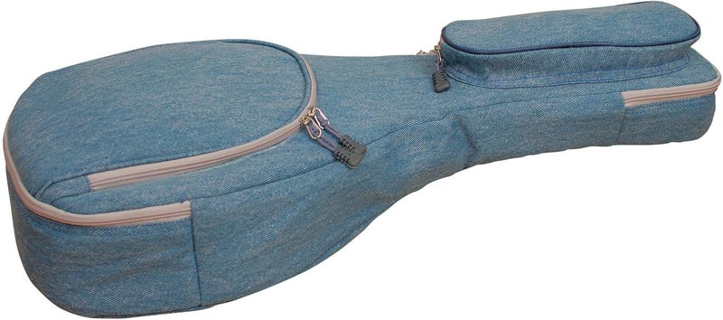MUSIC FIRST Original Design 15mm Thick Padded Vintage & Retro Jeans Cloth/Denim A & F Style (Standard) Mandolin Gig Bag (Soft Case) Fits Most A Mandolins - Image 3