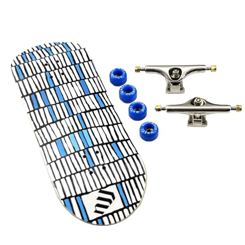 NOAHWOOD PRO Fingerboards Finger Skateboards(NW9.0 Kickflip Deck 98mmx34mm 5-Layer Colour Maple Wooden Handmade)+(NW Prince 34mm Trucks)+(NW ii Logo Handmade Wheels)(Fance) - Image 1