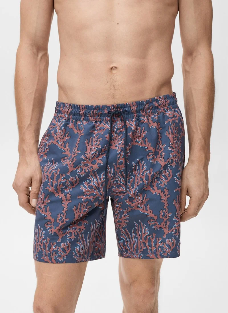 Mango Man Swimsuit with coral print