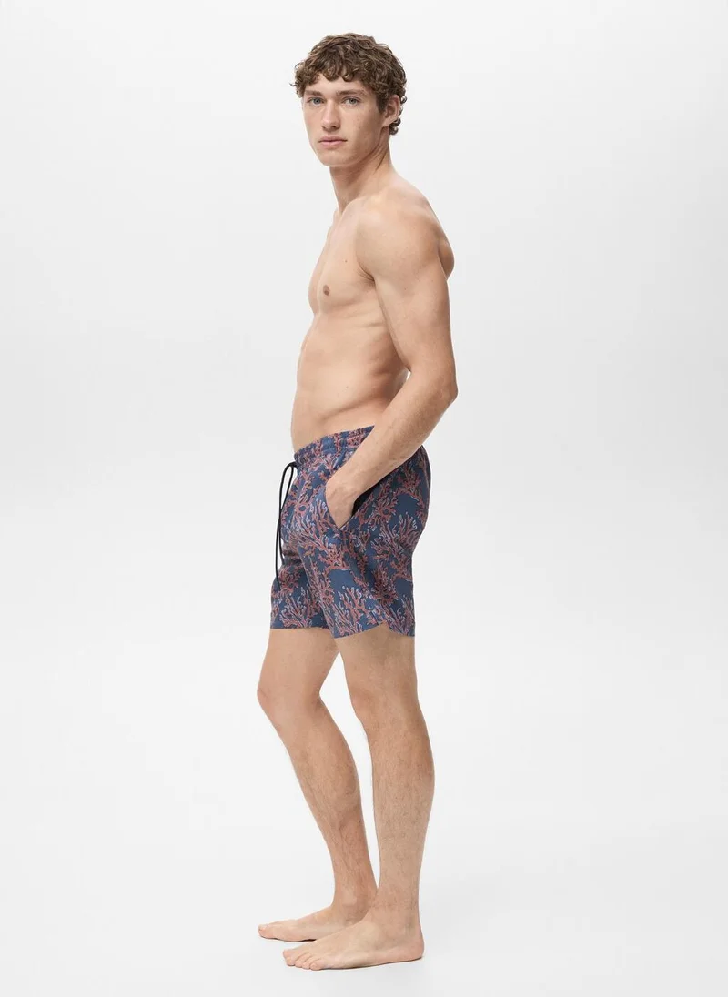 Mango Man Swimsuit with coral print