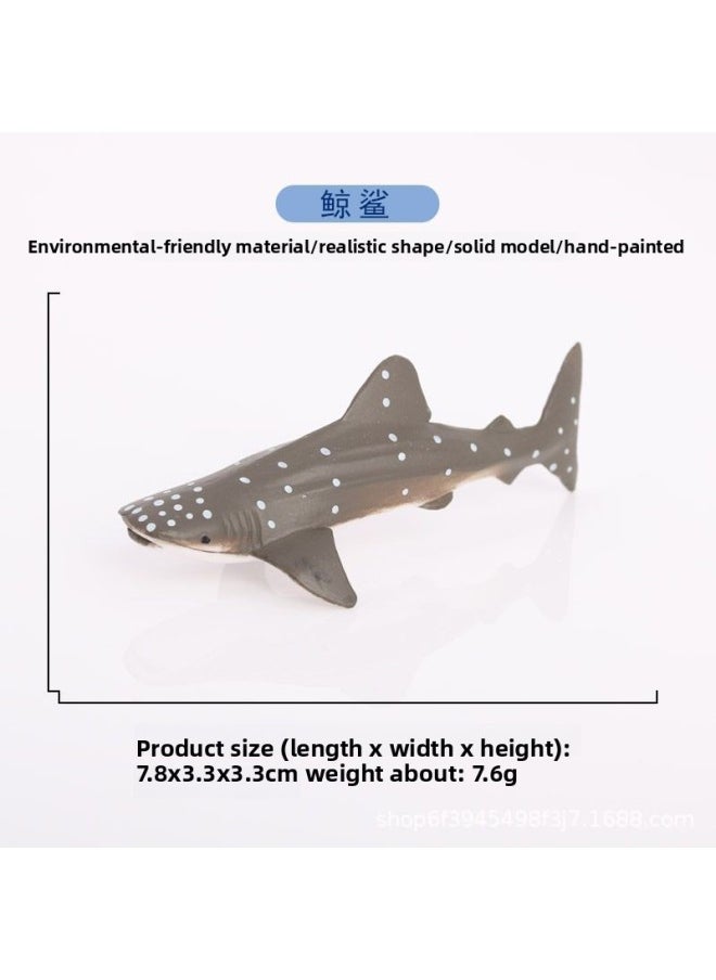 Simulation Mini Marine Animal Model Whale Shark Dolphin Turtle Sea Lion Solid Toy Set-Color:127-2032 Moby Dick