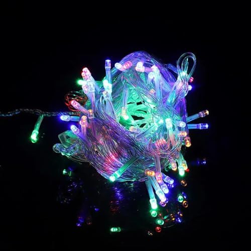 KHIZAR Fairy String Lights 10 Meter 100 LED Multi-Color Gel Wire – Decorative LED Lights for Bedroom, Room Decor, Ramadan Decorations, Christmas, Party, Home & Wall Decoration - Image 2