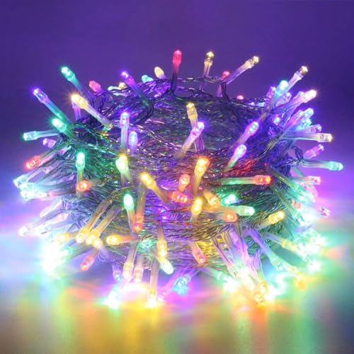 KHIZAR Fairy String Lights 10 Meter 100 LED Multi-Color Gel Wire – Decorative LED Lights for Bedroom, Room Decor, Ramadan Decorations, Christmas, Party, Home & Wall Decoration - Image 1