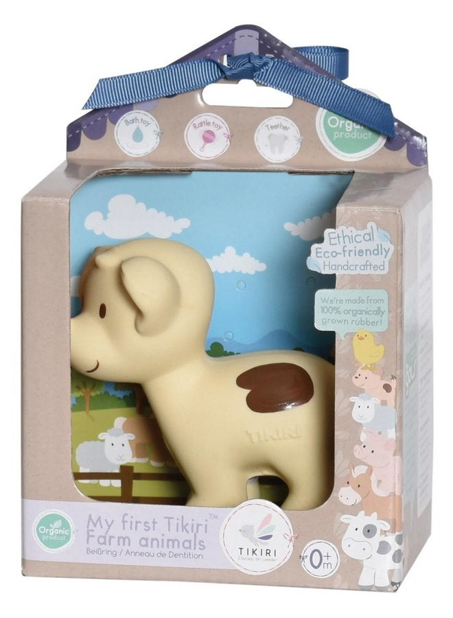 Tikiri Puppy Organic Natural Rubber Rattle, Teether & Bath Toy - Image 4