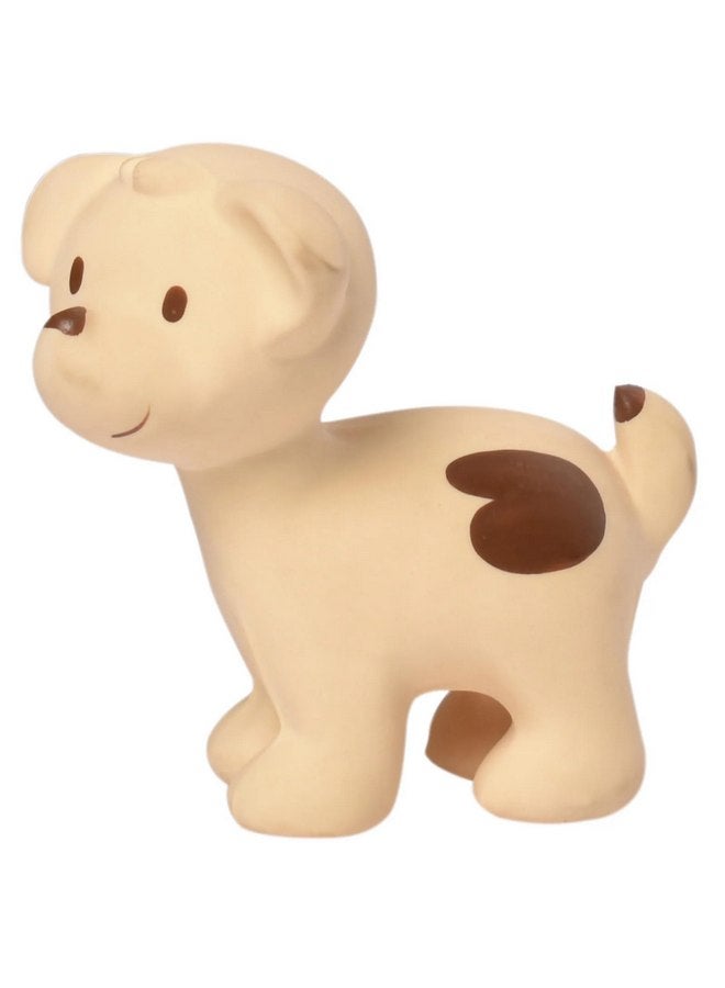Tikiri Puppy Organic Natural Rubber Rattle, Teether & Bath Toy - Image 2