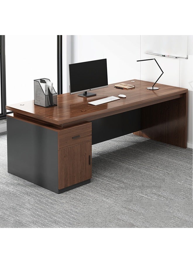 keke Modern Multifunctional Computer Table Home Office Writing Workstation with Storage Shelves 140 CM - Image 1