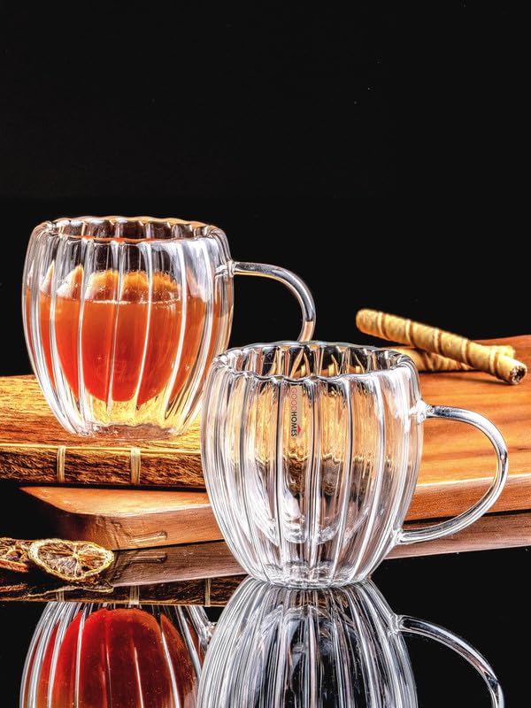 Goodhomes Borosilicate Double Wall Glass Mug Set of 2pcs GPZB682502 - Image 2