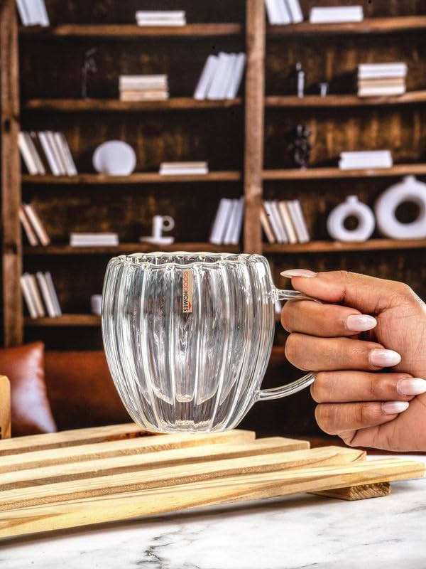 Goodhomes Borosilicate Double Wall Glass Mug Set of 2pcs GPZB682502 - Image 3