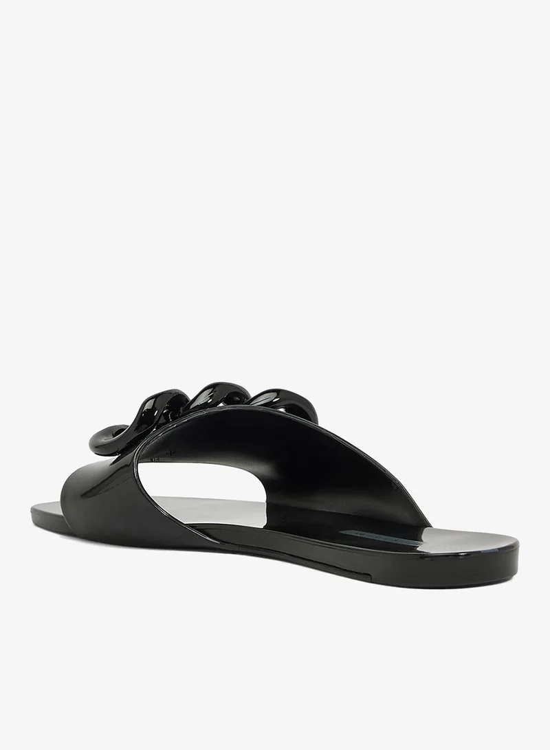 Voices Avolto  Corrente Women'S Low Sandal With Chain Design - Black