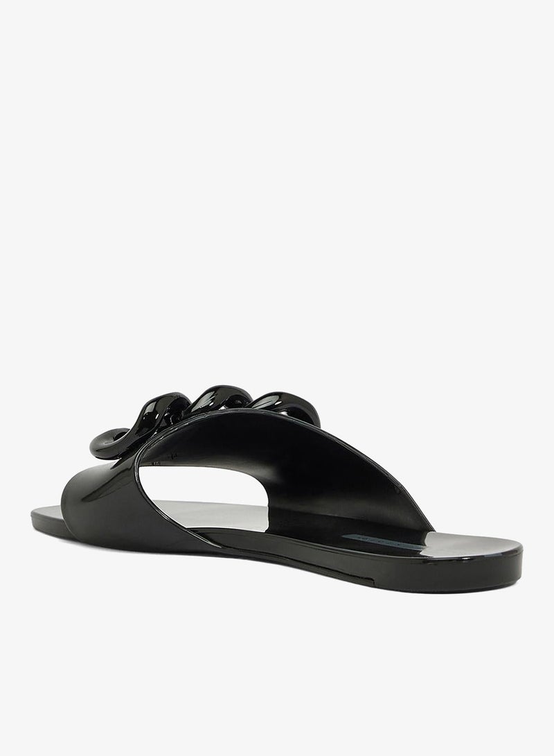 Voices Avolto  Corrente Women'S Low Sandal With Chain Design - Black - Image 1