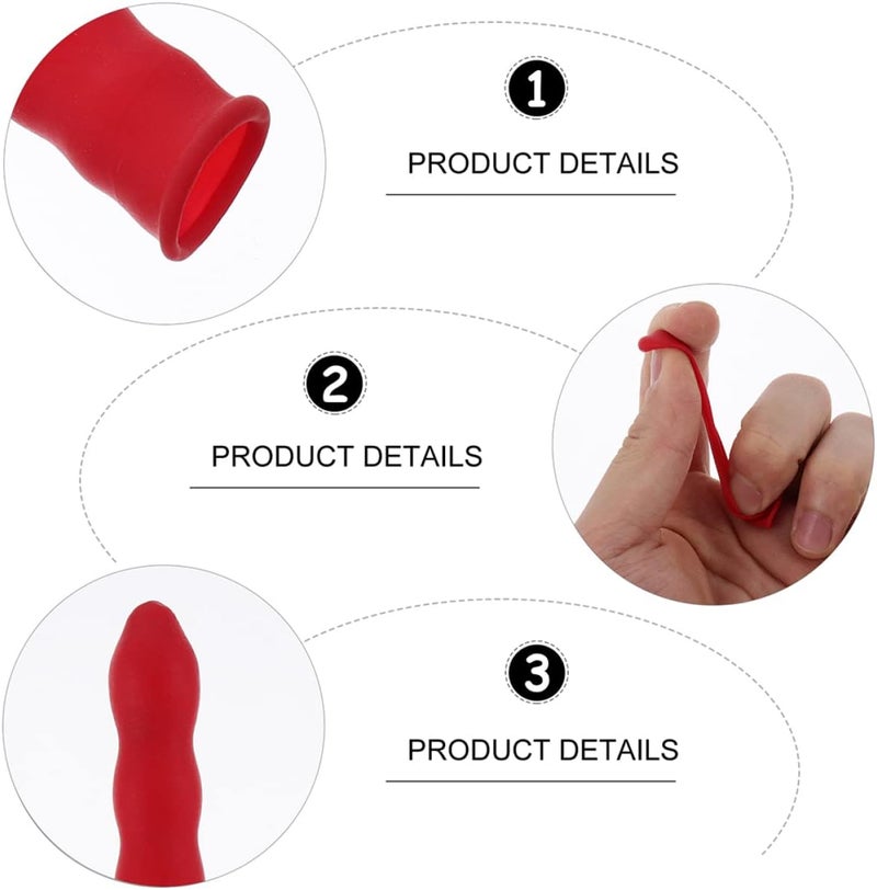 jojofuny 3sets Caulking Caps Latex Caulking Covers Sealer Cover Glue Mouth Red Anti-leak Protectors 20pcs*3 - Image 3