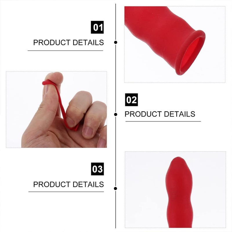jojofuny 3sets Caulking Caps Latex Caulking Covers Sealer Cover Glue Mouth Red Anti-leak Protectors 20pcs*3 - Image 2