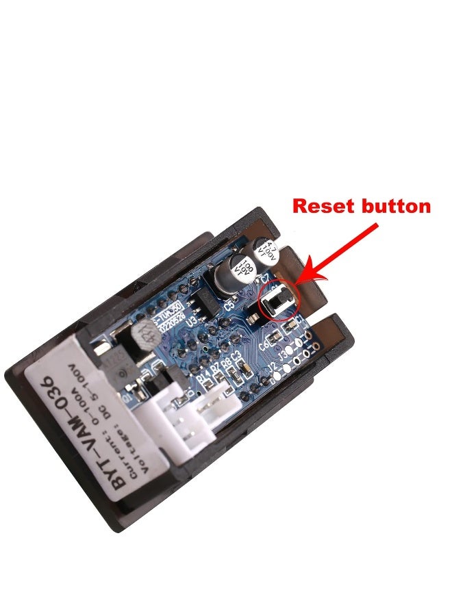 bayite Volt Amp Meter, DC 5-100V 100A Waterproof Dual Display Current Voltage Meter, Digital Mini Ammeter Voltmeter Gauge with Hall Effect Sensor Current Transformer - Image 3