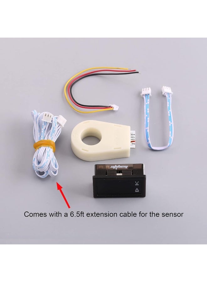 bayite Volt Amp Meter, DC 5-100V 100A Waterproof Dual Display Current Voltage Meter, Digital Mini Ammeter Voltmeter Gauge with Hall Effect Sensor Current Transformer - Image 4