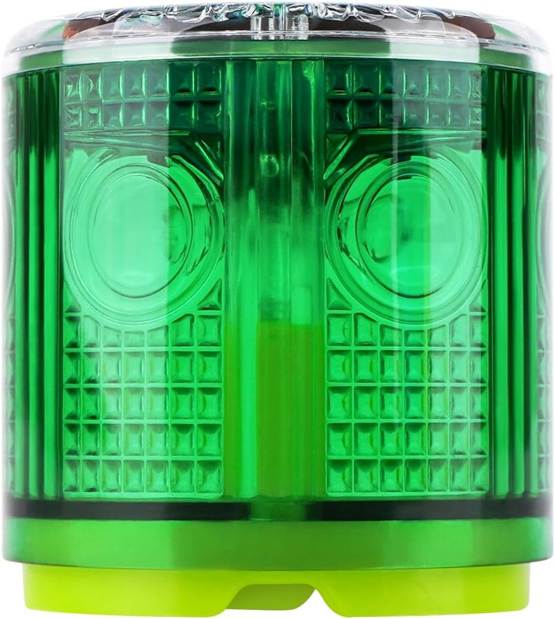 Aolyty Solar Strobe Warning Light Strong Magnetic Base Flashing Super Bright 360 Degree Automatically Turn On Waterproof for Construction Traffic Factory (Green) - Image 1