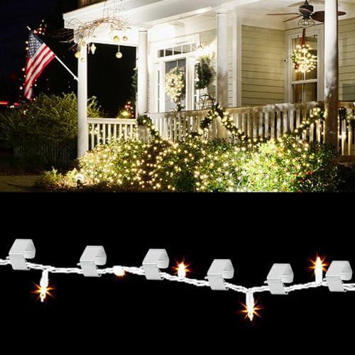 EATAKWARD 50 PCS Christmas Lights Gutter Hooks, 0.8'' x 0.6'' Galvanized Holiday Lighter Roof Hooks, Light Clips Xmas Light Hangers, Outdoor Seasonal Lighting Hooks for Christmas Light Kitchen - Image 5
