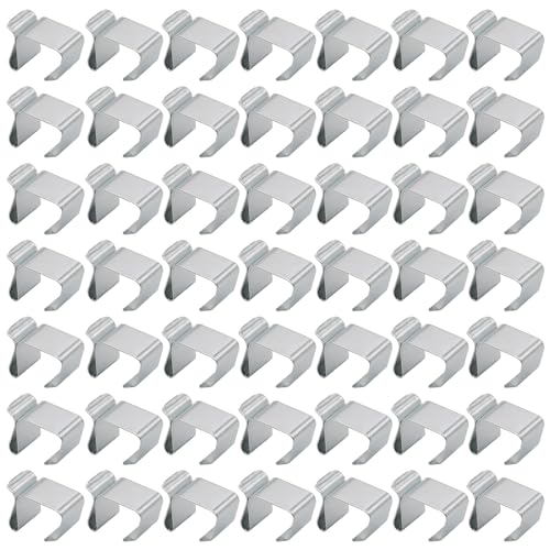 EATAKWARD 50 PCS Christmas Lights Gutter Hooks, 0.8'' x 0.6'' Galvanized Holiday Lighter Roof Hooks, Light Clips Xmas Light Hangers, Outdoor Seasonal Lighting Hooks for Christmas Light Kitchen - Image 1