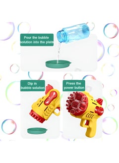 MAGIC VAULT 29 Holes Bubble Machine Gun with Colorful Lights, Rocket Boom Bubble Makers for Kids Adults, Cool Outdoor Birthday Wedding Party Gift Camping Summer Toy (Yellow)  - Image 4