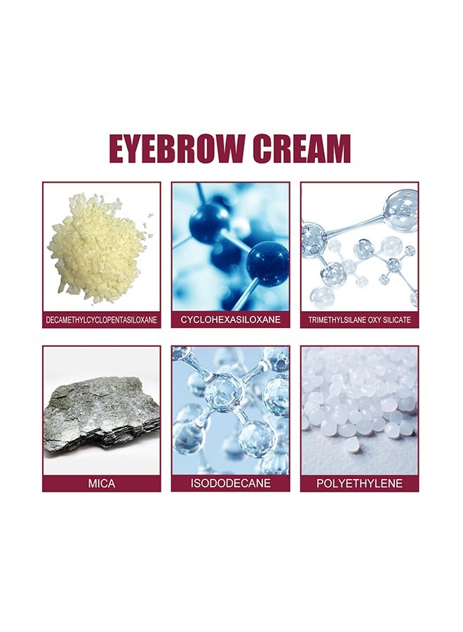 EELHOE Multi Functional Eyebrow Cream Eyebrow Brush Set,Waterproof Sweat Resistant,Long Lasting Makeup,Reaching The Contour Effect Of Oblique Wild Eyebrow Eye Shadow,Suitable For Use In Makeup(Dark brown)  - Image 3